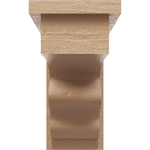 4in. W X 12in. D X 8in. H Series 3 Highland Rough Cedar Woodgrain TimberThane Corbel, Primed Tan